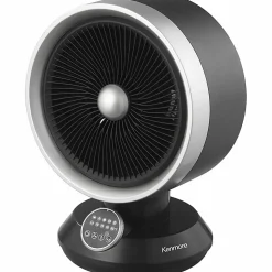 Kenmore Fan & Heater Combo - 2 x Heat Settings - Remote Control - Oscillation - Office, Room, Kitchen - Desk - Black
