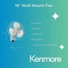 Kenmore 16" Wall Fan - 3 Speed - Oscillating, Adjustable - White