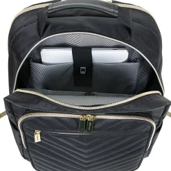 Kenneth Cole Reaction Chevron Quilted Laptop Backpack, Black
