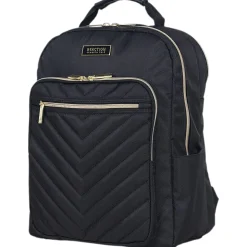 Kenneth Cole Reaction Chevron Quilted Laptop Backpack, Black