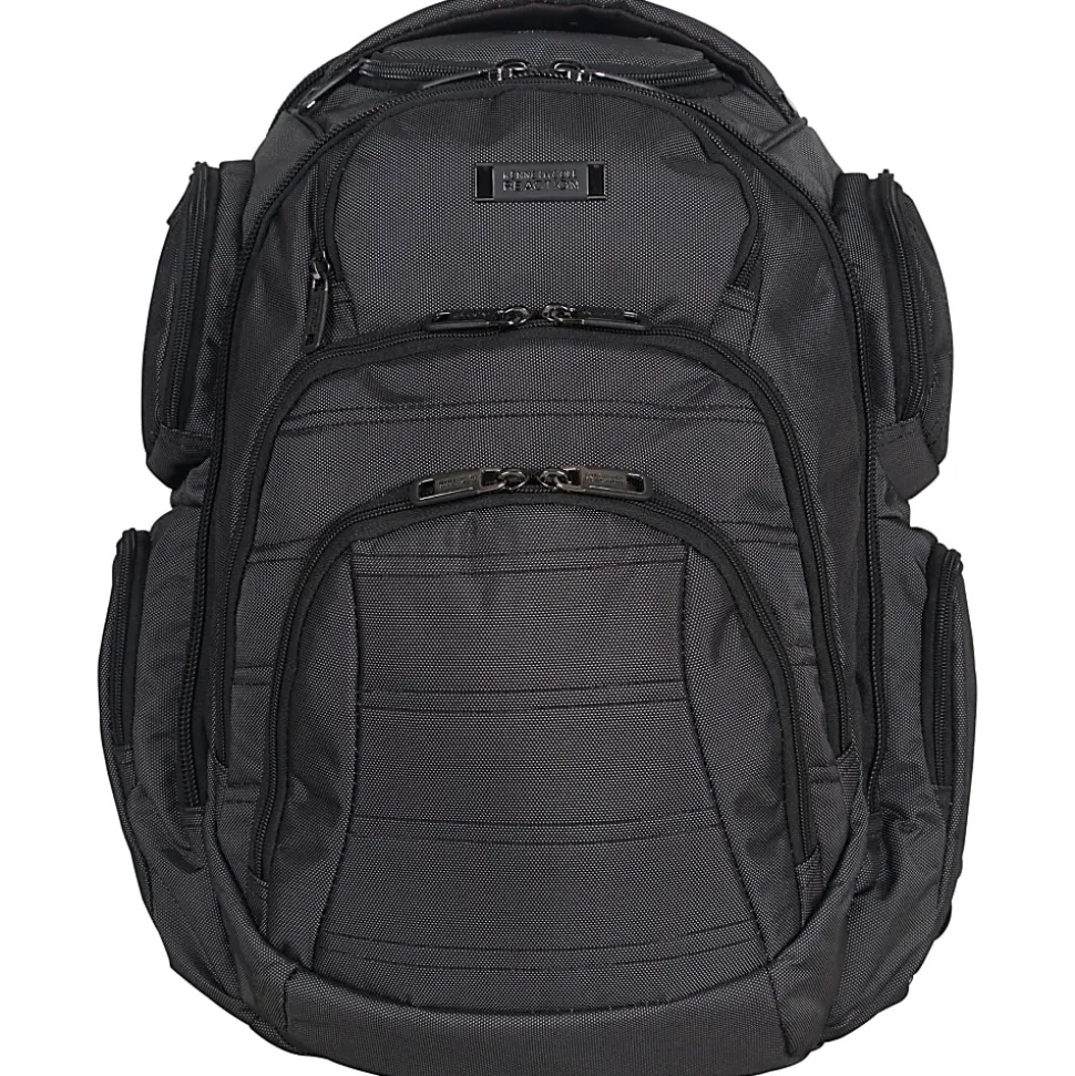 Kenneth Cole Reaction Laptop Backpack, Black/Silver