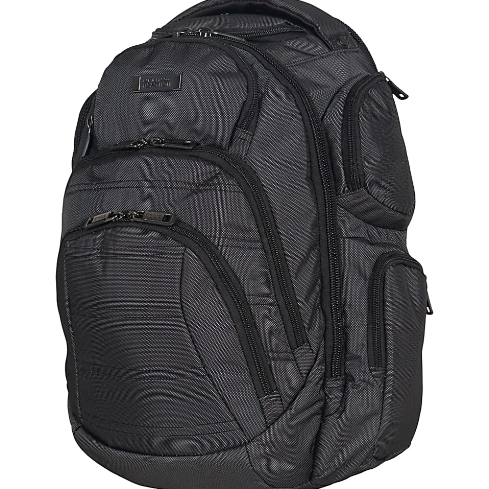 Kenneth Cole Reaction Laptop Backpack, Black/Silver