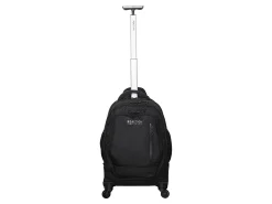 Kenneth Cole Reaction Polyester Double-Compartment 4-Wheel Rolling Backpack With 17" Laptop Pocket, Black