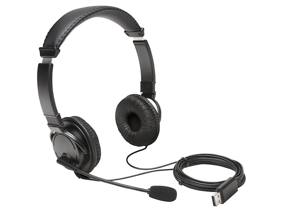 Kensington Classic USB-A Headset with Mic - Stereo - USB Type A - Wired - Over-the-head - Binaural - Circumaural - K97601WW