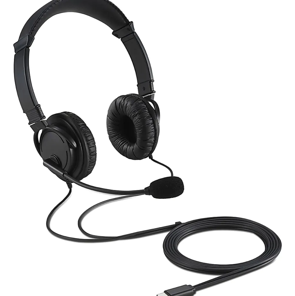 Kensington Classic USB-C Headset with Mic - Stereo - USB Type C - Wired - Over-the-head - Binaural - Circumaural - K97457WW
