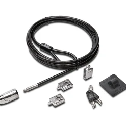 Kensington Desktop & Peripherals Locking Kit 2.0 - 8 ft Cable - Keyed Lock - Black - Carbon Steel - For Desktop Computer