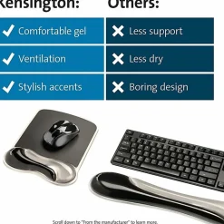 Kensington Duo Gel Mouse Pad Wrist Rest - 1.70
