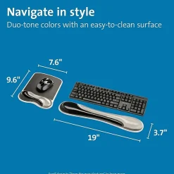 Kensington Duo Gel Mouse Pad Wrist Rest - 1.70