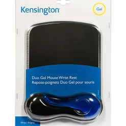 Kensington Duo Gel Mouse Pad Wrist Rest, Black/Blue