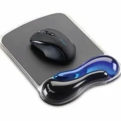 Kensington Duo Gel Mouse Pad Wrist Rest, Black/Blue