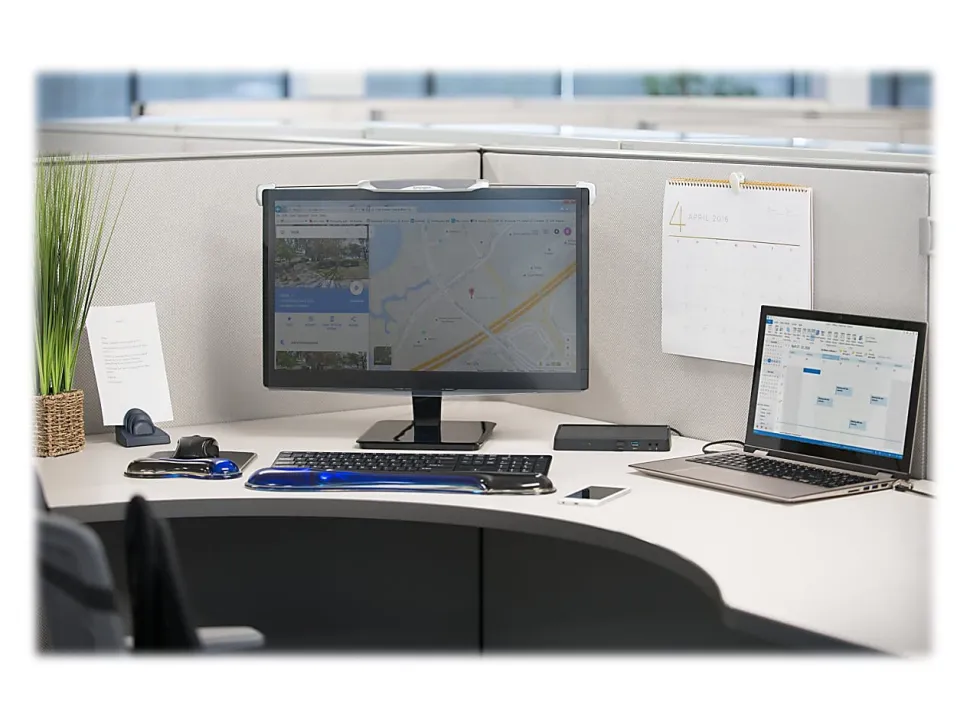 Kensington Duo Gel Mouse Pad Wrist Rest, Black/Blue