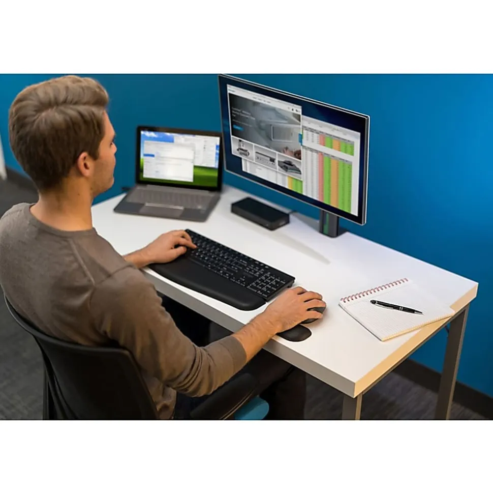 Kensington ErgoSoft Wrist Rest for Standard Mouse, 0.71"H x 6"W x 2.87"D, Gel, Rubber, Skid Proof, 1, TAA Compliant