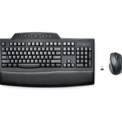 Kensington Pro Fit Comfort Wireless Keyboard & Mouse, Contoured/Curved Full Size Keyboard, Right-Handed Optical Mouse, KMW72403