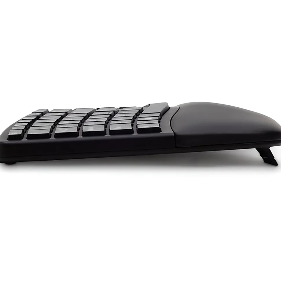 Kensington Pro Fit Ergo Wireless Keyboard and Mouse-Black - USB Wireless Bluetooth/RF 4.0 2.40 GHz Keyboard - K75406US
