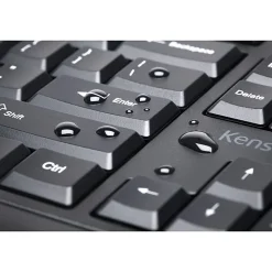 Kensington Pro Fit Ergo Wireless Keyboard and Mouse-Black - USB Wireless Bluetooth/RF 4.0 2.40 GHz Keyboard - K75406US