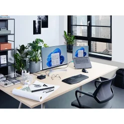 Kensington Pro Fit Ergo Wireless Keyboard and Mouse-Black - USB Wireless Bluetooth/RF 4.0 2.40 GHz Keyboard - K75406US
