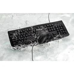 Kensington Pro Fit Washable Wired Desktop Set - USB Cable Keyboard - 104 Key - USB Cable Mouse - Optical - 70316