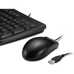 Kensington Pro Fit Washable Wired Desktop Set - USB Cable Keyboard - 104 Key - USB Cable Mouse - Optical - 70316