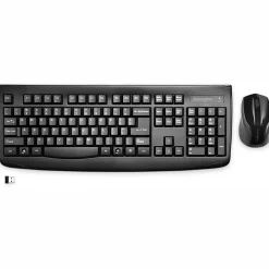 Kensington Pro Fit Wireless Keyboard & Mouse, Straight Full Size Keyboard, Black, Ambidextrous Laser Mouse, K72324US