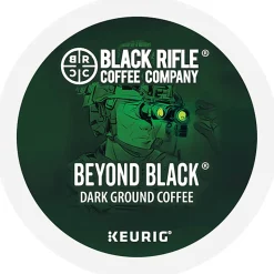 Keurig Black Rifle Coffee Company K-Cup Pods, Beyond Black, Dark Roast, Pack Of 22 Pods