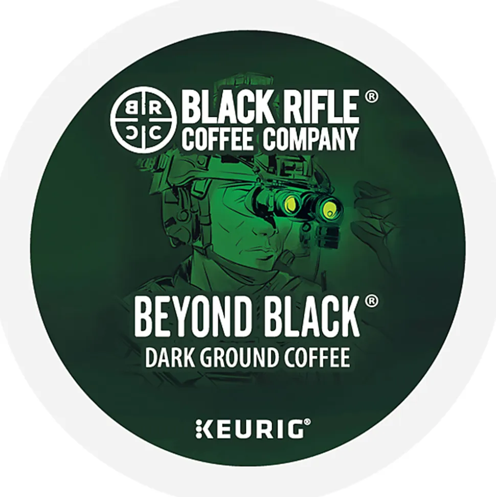 Keurig Black Rifle Coffee Company K-Cup Pods, Beyond Black, Dark Roast, Pack Of 22 Pods