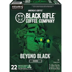 Keurig Black Rifle Coffee Company K-Cup Pods, Beyond Black, Dark Roast, Pack Of 22 Pods
