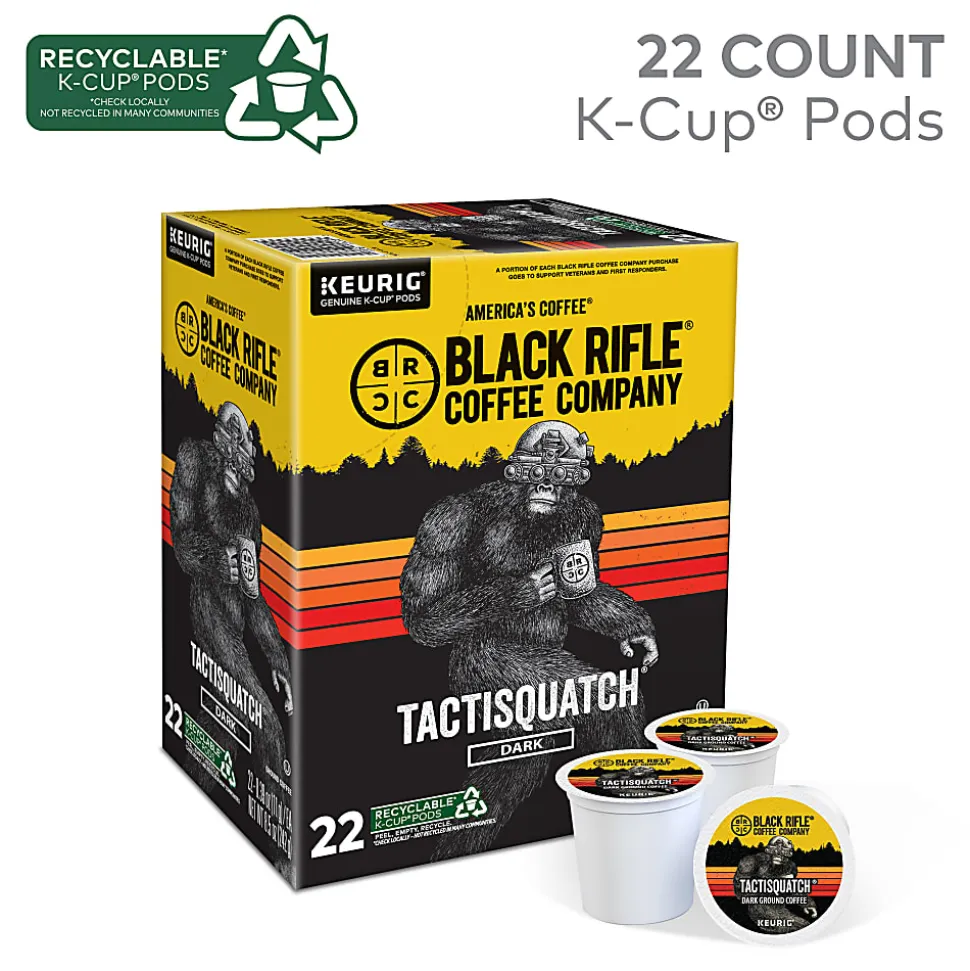 Keurig Black Rifle Coffee Company K-Cup Pods, Tactisquatch, Dark Roast, Pack Of 22 Pods