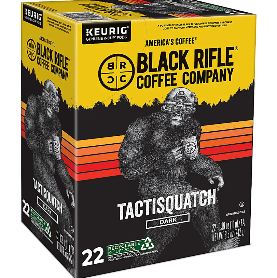 Keurig Black Rifle Coffee Company K-Cup Pods, Tactisquatch, Dark Roast, Pack Of 22 Pods