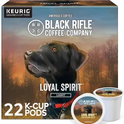 Keurig Black Rifle Coffee Company K-Cup Pods, Loyal Spirit, Light Roast, Pack Of 22 Pods