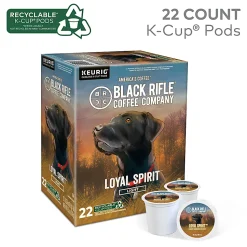 Keurig Black Rifle Coffee Company K-Cup Pods, Loyal Spirit, Light Roast, Pack Of 22 Pods
