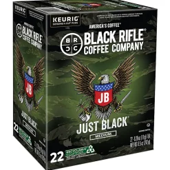 Keurig Black Rifle Coffee Company K-Cup Pods, Just Black, Medium Roast, Pack Of 22 Pods