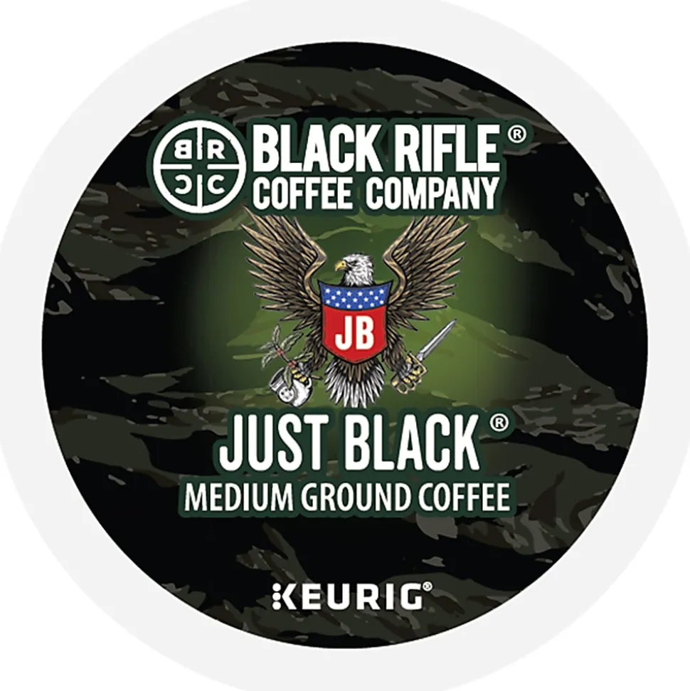 Keurig Black Rifle Coffee Company K-Cup Pods, Just Black, Medium Roast, Pack Of 22 Pods