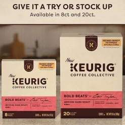 Keurig Coffee Collective Bold Beats Single-Serve K-Cup Pods, Medium-Dark Roast Coffee, 20 Count