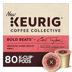 Keurig Coffee Collective Bold Beats Single-Serve K-Cup Pods, Medium-Dark Roast Coffee, 80 Count