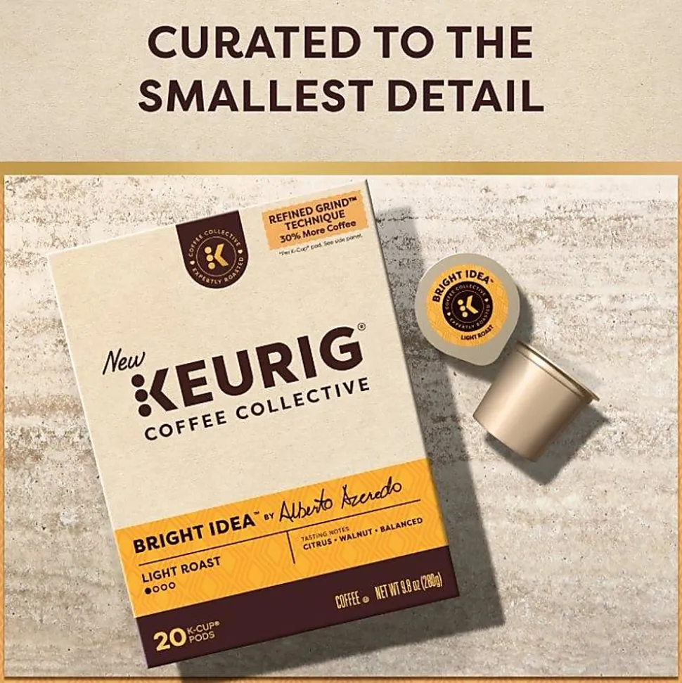 Keurig Coffee Collective Bright Idea Single-Serve K-Cup Pods, Light Roast Coffee, 20 Count