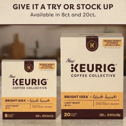 Keurig Coffee Collective Bright Idea Single-Serve K-Cup Pods, Light Roast Coffee, 20 Count