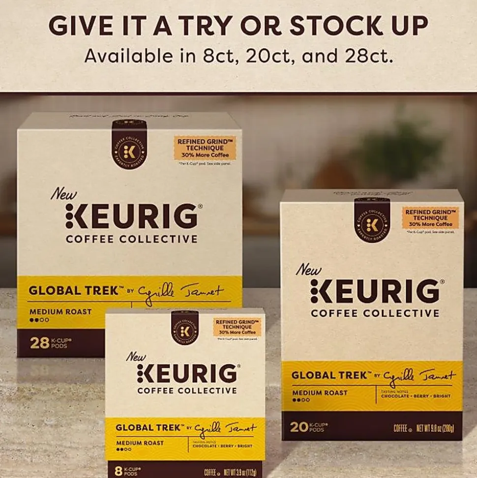 Keurig Coffee Collective Global Trek Single-Serve K-Cup Pods, Medium Roast Coffee, 8 Count