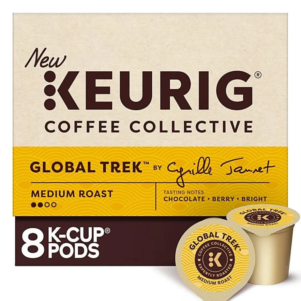 Keurig Coffee Collective Global Trek Single-Serve K-Cup Pods, Medium Roast Coffee, 8 Count