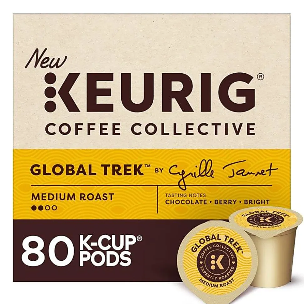 Keurig Coffee Collective Global Trek Single-Serve K-Cup Pods, Medium Roast Coffee, 80 Count (4 Packs of 20)