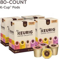 Keurig Coffee Collective Variety Pack Single-Serve K-Cup Pods, 80 Count (4 Packs of 20)