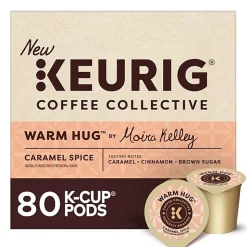 Keurig Coffee Collective Warm Hug Caramel Spice Single-Serve K-Cup Pods, Light Roast Coffee, 80 Count (4 Packs of 20)
