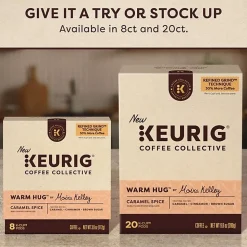 Keurig Coffee Collective Warm Hug Caramel Spice Single-Serve K-Cup Pods, Light Roast Coffee, 8 Count