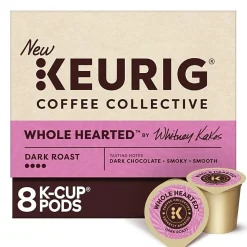 Keurig Coffee Collective Whole Hearted Single-Serve K-Cup Pods, Dark Roast Coffee, 8 Count