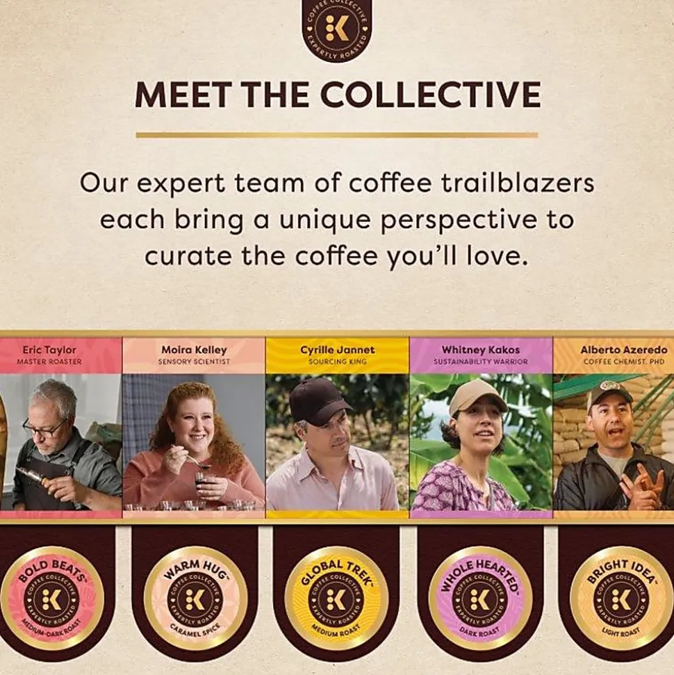 Keurig Coffee Collective Whole Hearted Single-Serve K-Cup Pods, Dark Roast Coffee, 8 Count