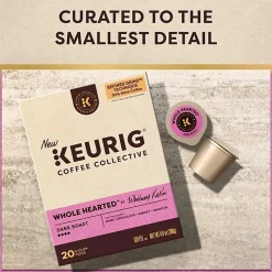 Keurig Coffee Collective Whole Hearted Single-Serve K-Cup Pods, Dark Roast Coffee, 20 Count