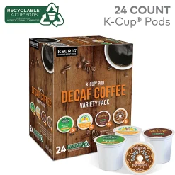 Keurig Green Mountain Coffee Roasters K Cup Variety Sampler Decaf Coffee Pack, Box Of 24 K Cup Pods