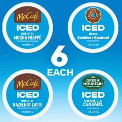 Keurig ICED Coffeehouse K-Cup® Pod Collection Variety Pack, Medium Roast, 24 Pods Per Pack, Case Of 4 Packs