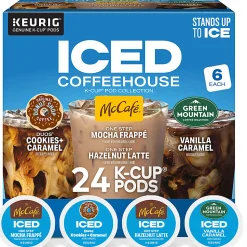 Keurig ICED Coffeehouse K-Cup® Pod Collection Variety Pack, Box Of 24 Pods