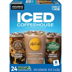 Keurig ICED Coffeehouse K-Cup® Pod Collection Variety Pack, Box Of 24 Pods