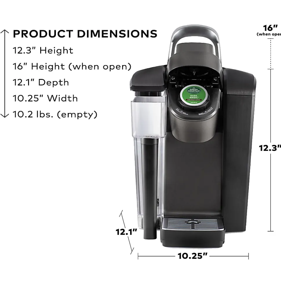 Keurig®K-1550 Brewer, 96oz Reservoir, Single Serve K-Cup® Pod Small Business Coffee Maker, Black